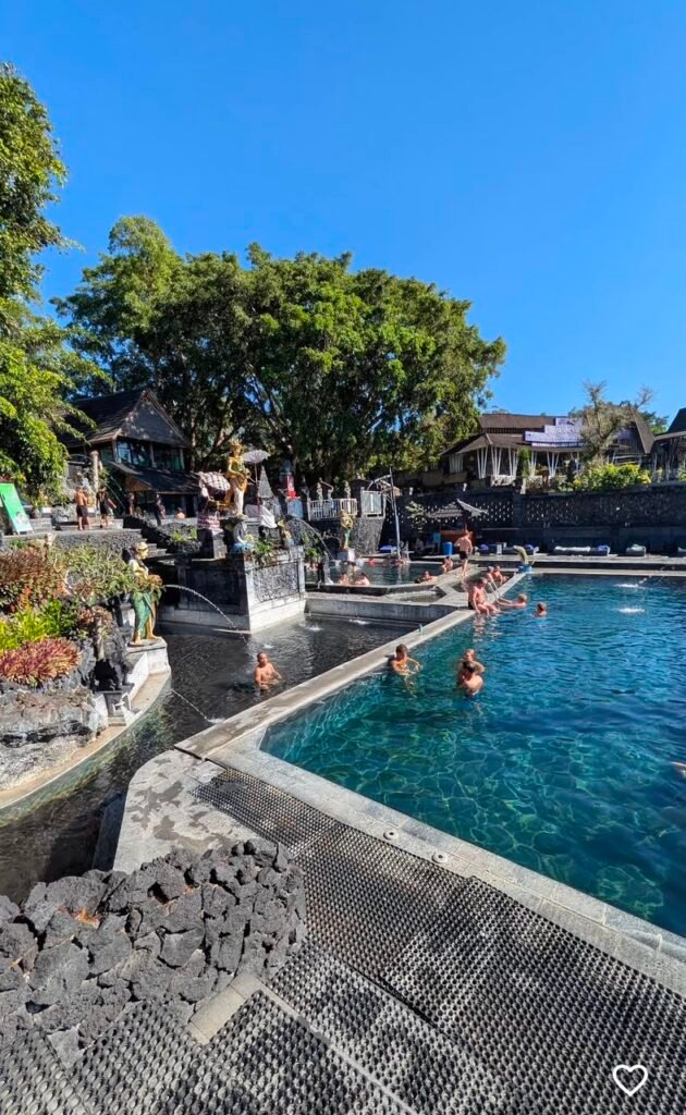 Relaxing in Batur Natural Hotspring Bali