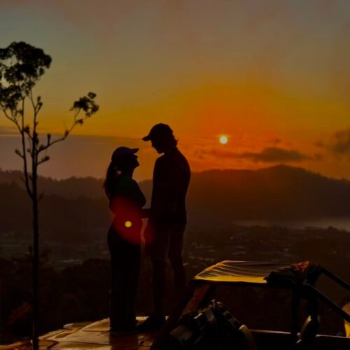 Beautiful sunrise at Mount Batur