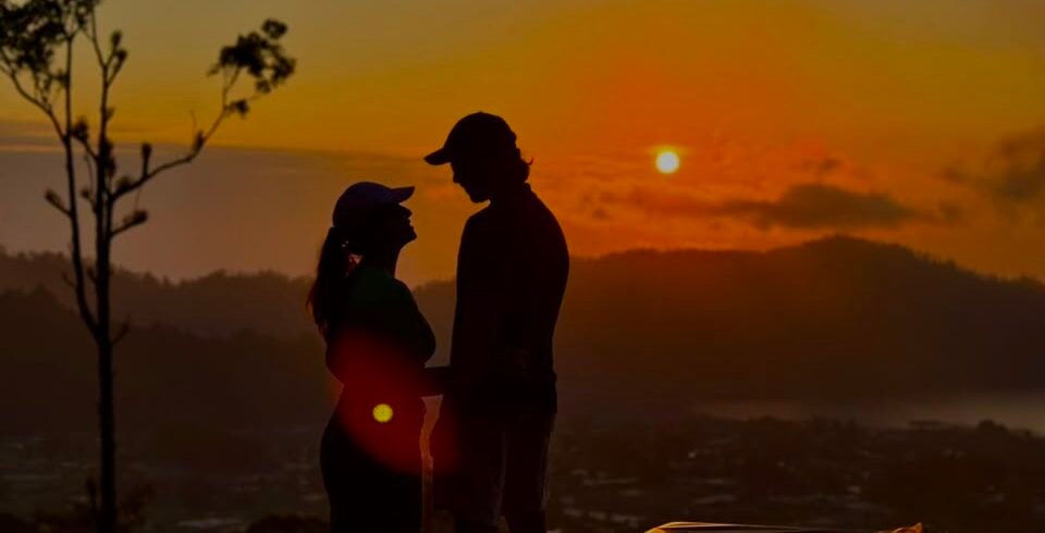 Beautiful sunrise at Mount Batur