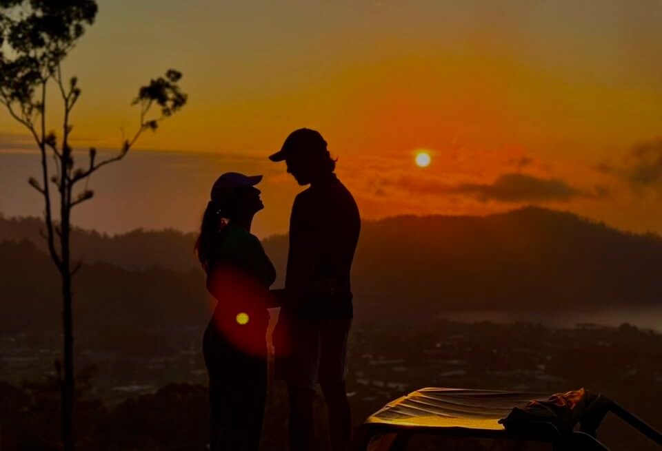 Beautiful sunrise at Mount Batur