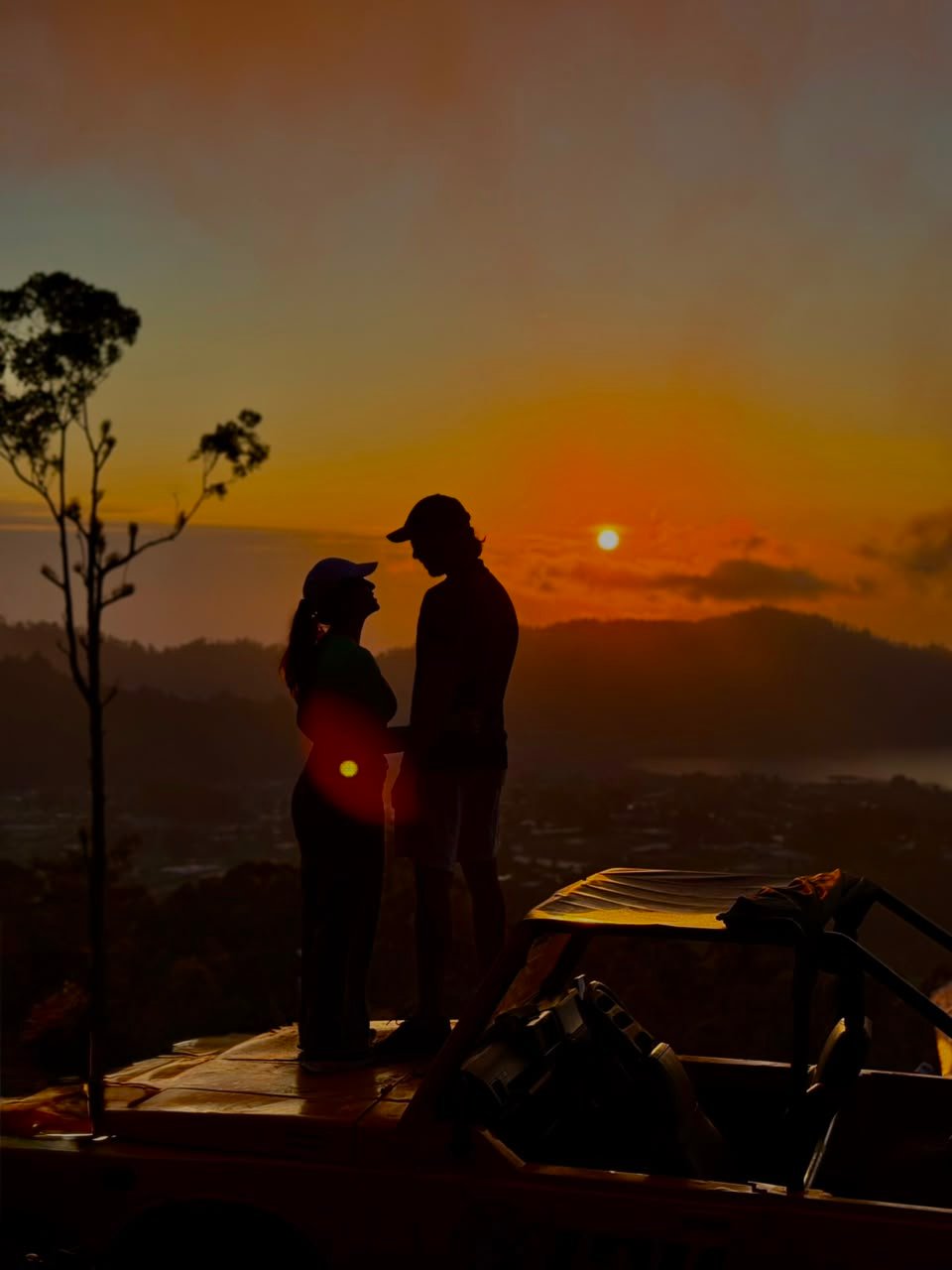 Beautiful sunrise at Mount Batur